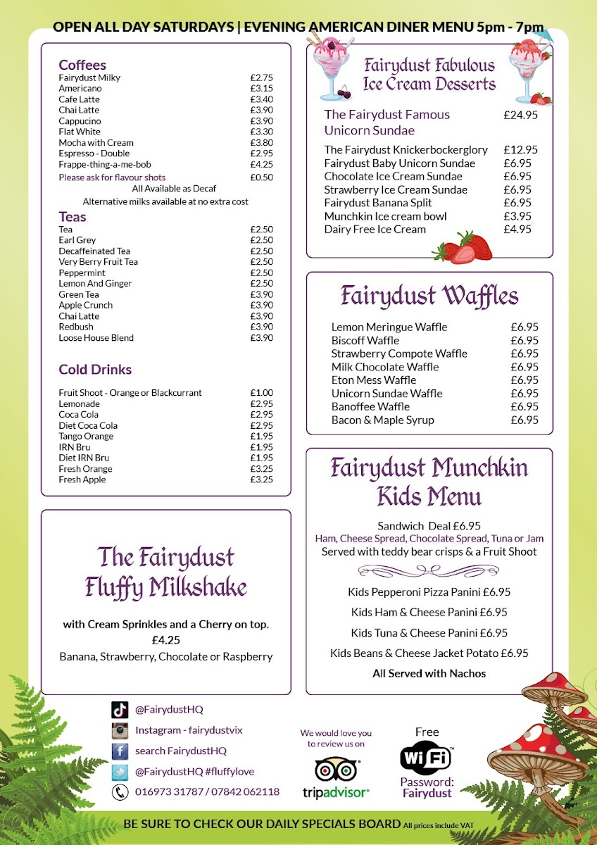 Menu The Fairydust Emporium Silloth-2