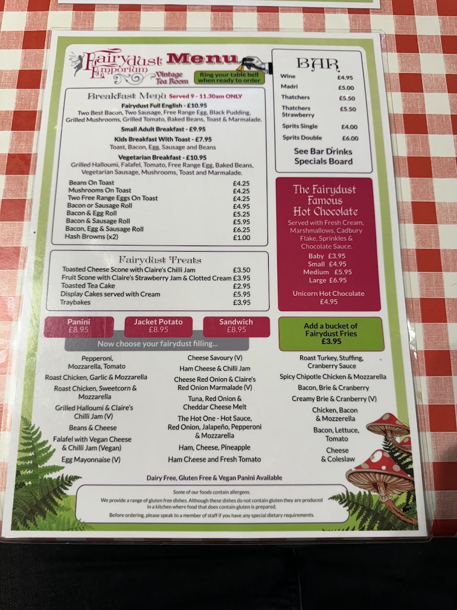 Menu The Fairydust Emporium Silloth-4