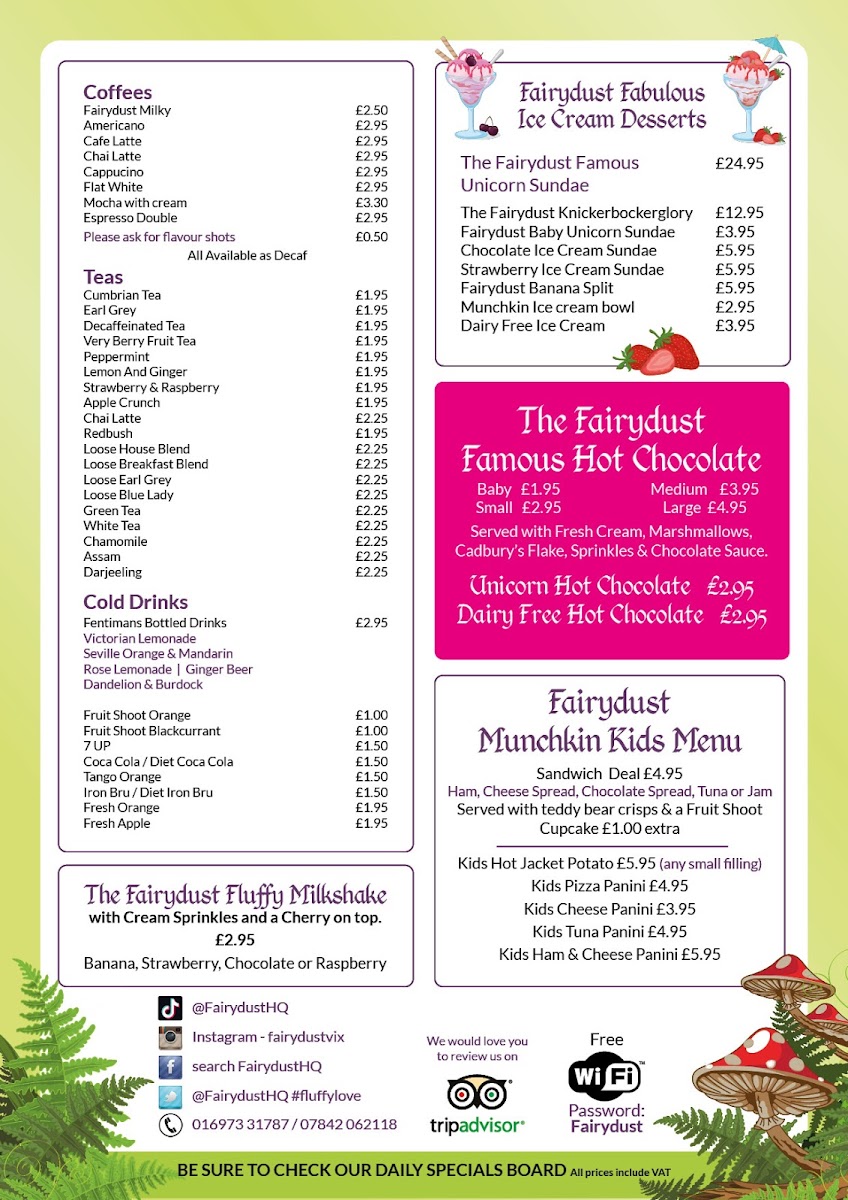 Menu The Fairydust Emporium Silloth-5