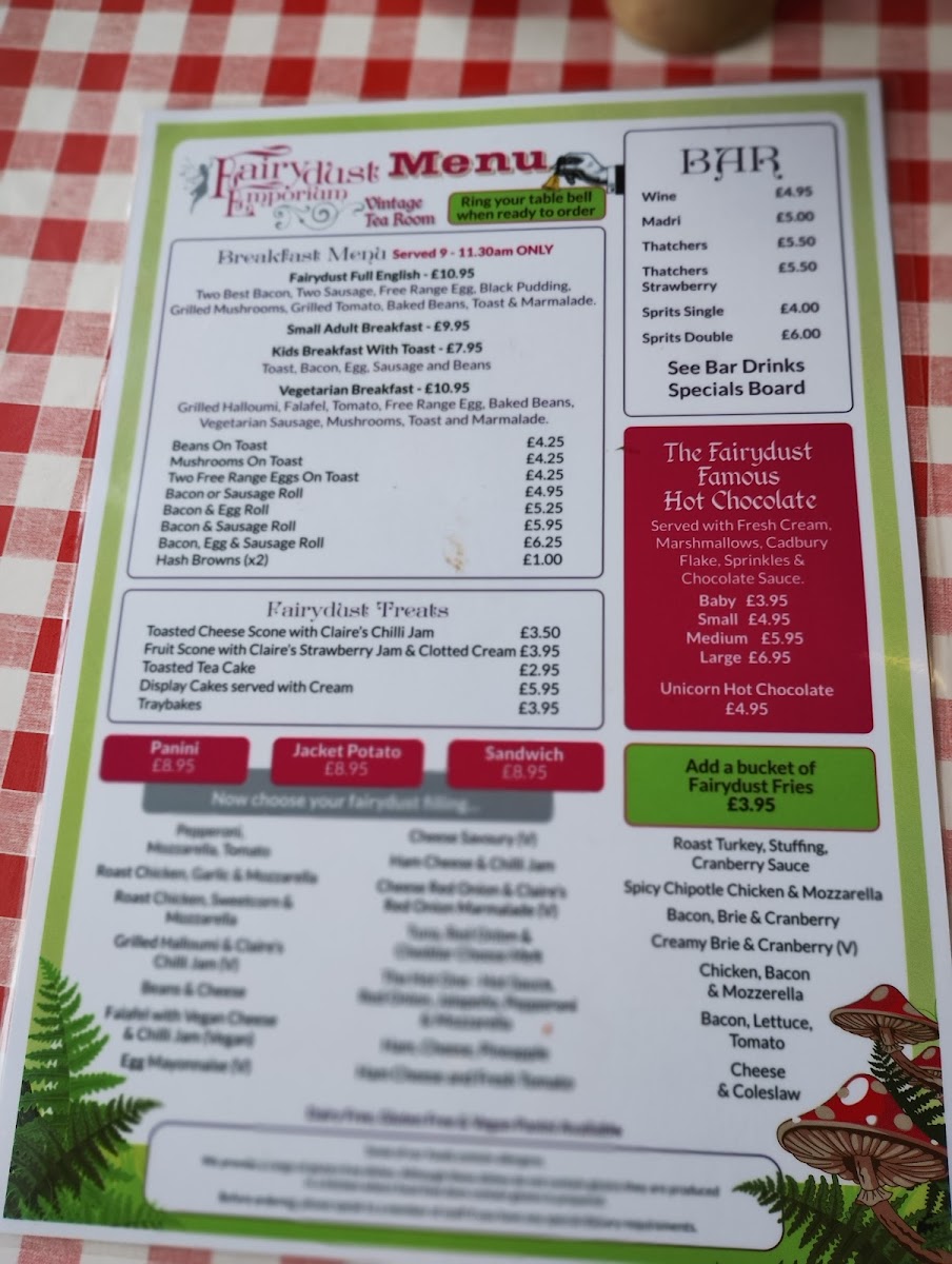 Menu The Fairydust Emporium Silloth-6